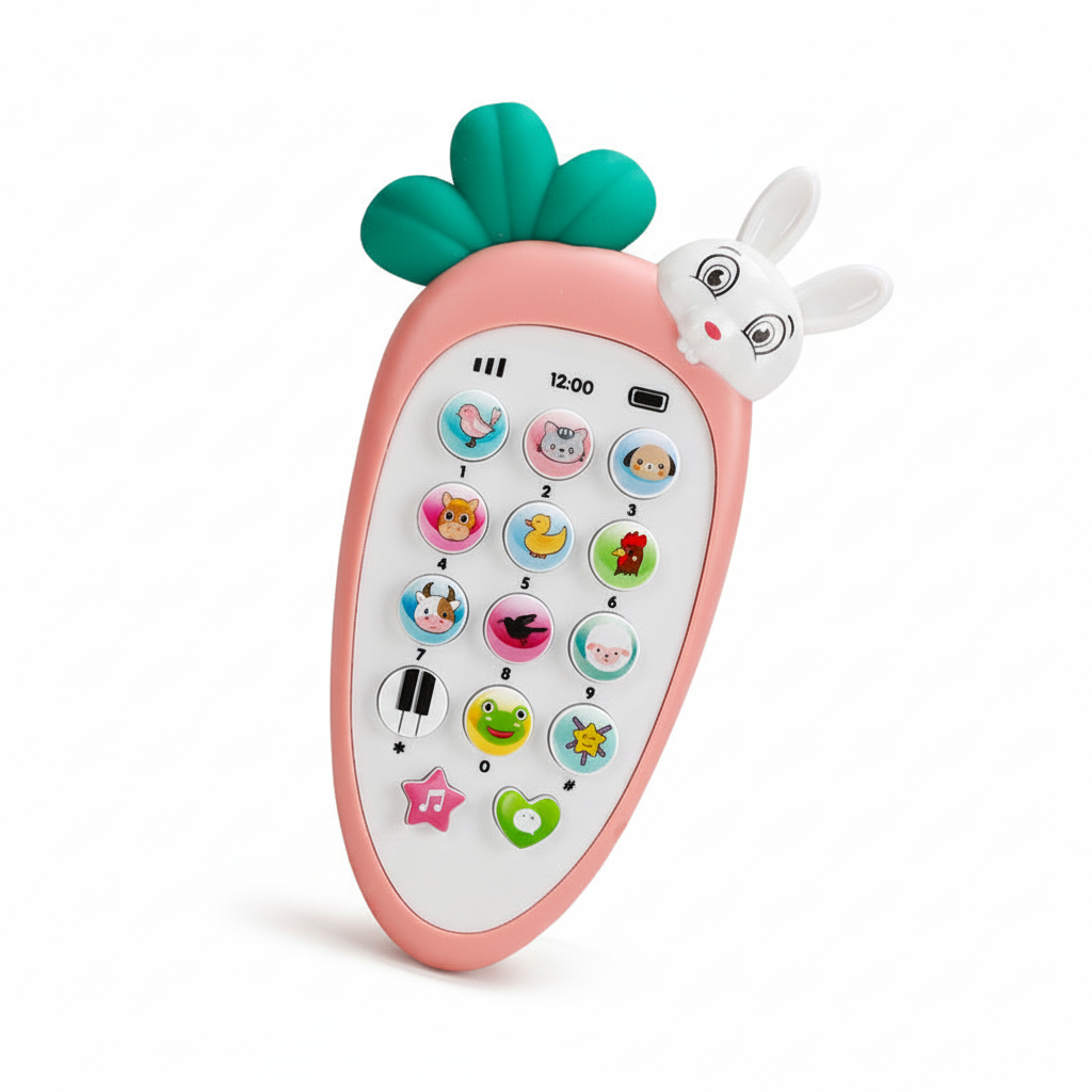Carrot Phone Toy Button Close-up
