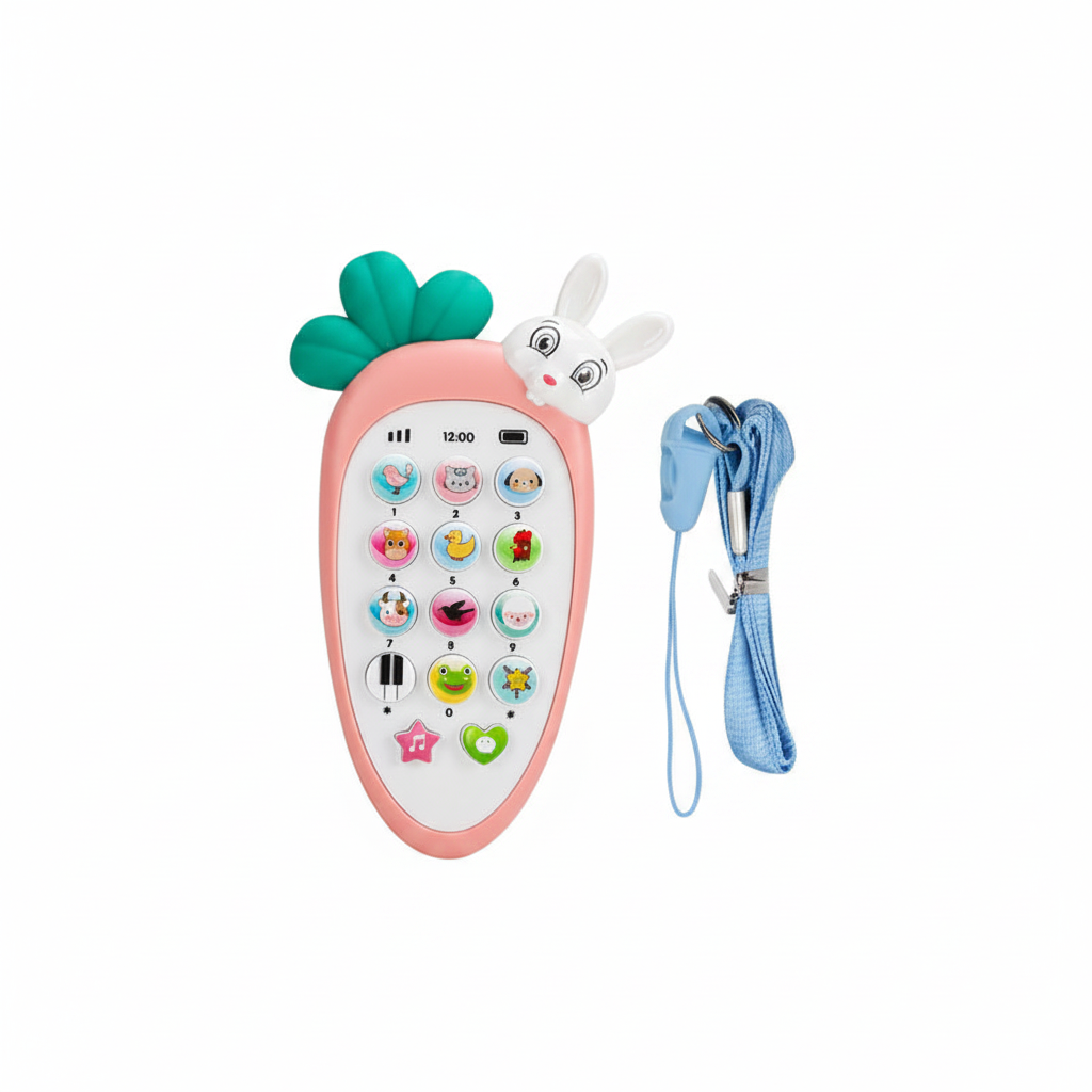 Carrot Phone Toy Flat Lay