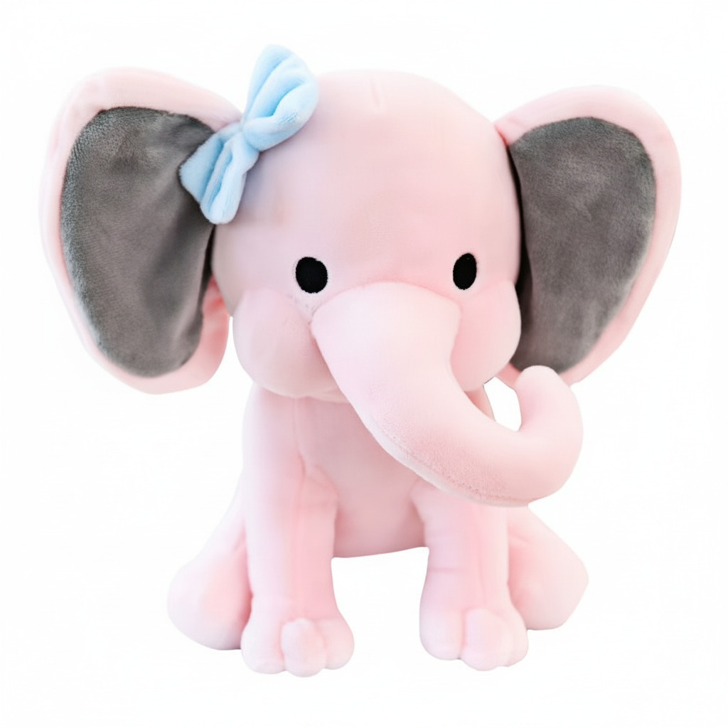 Kawaii Elephant Plush 3/4 Angle