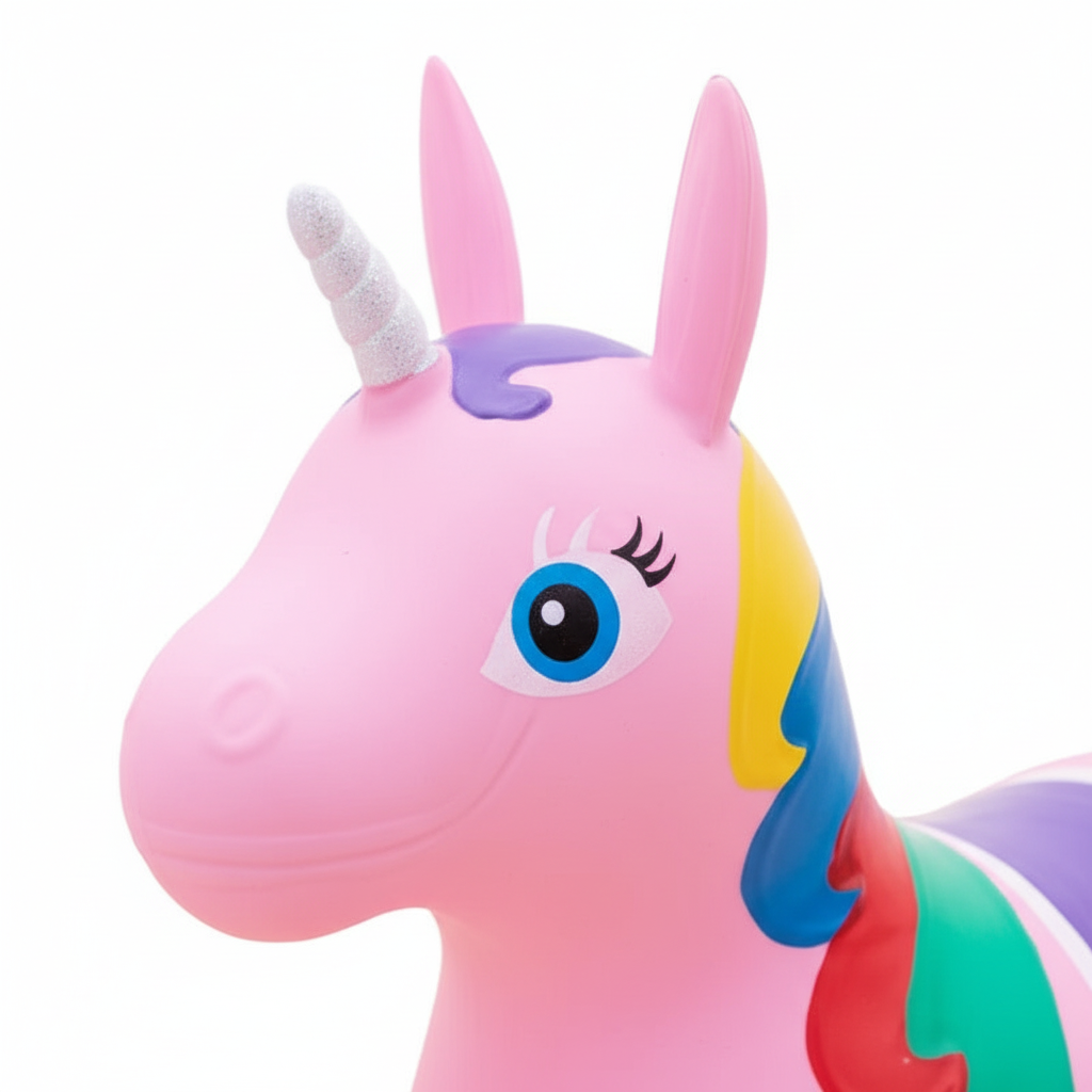 Pink Unicorn Hopper Face Close-up